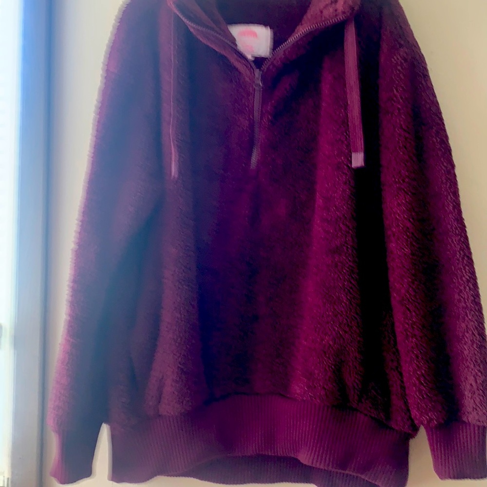 Dark purple Sherpa pullover